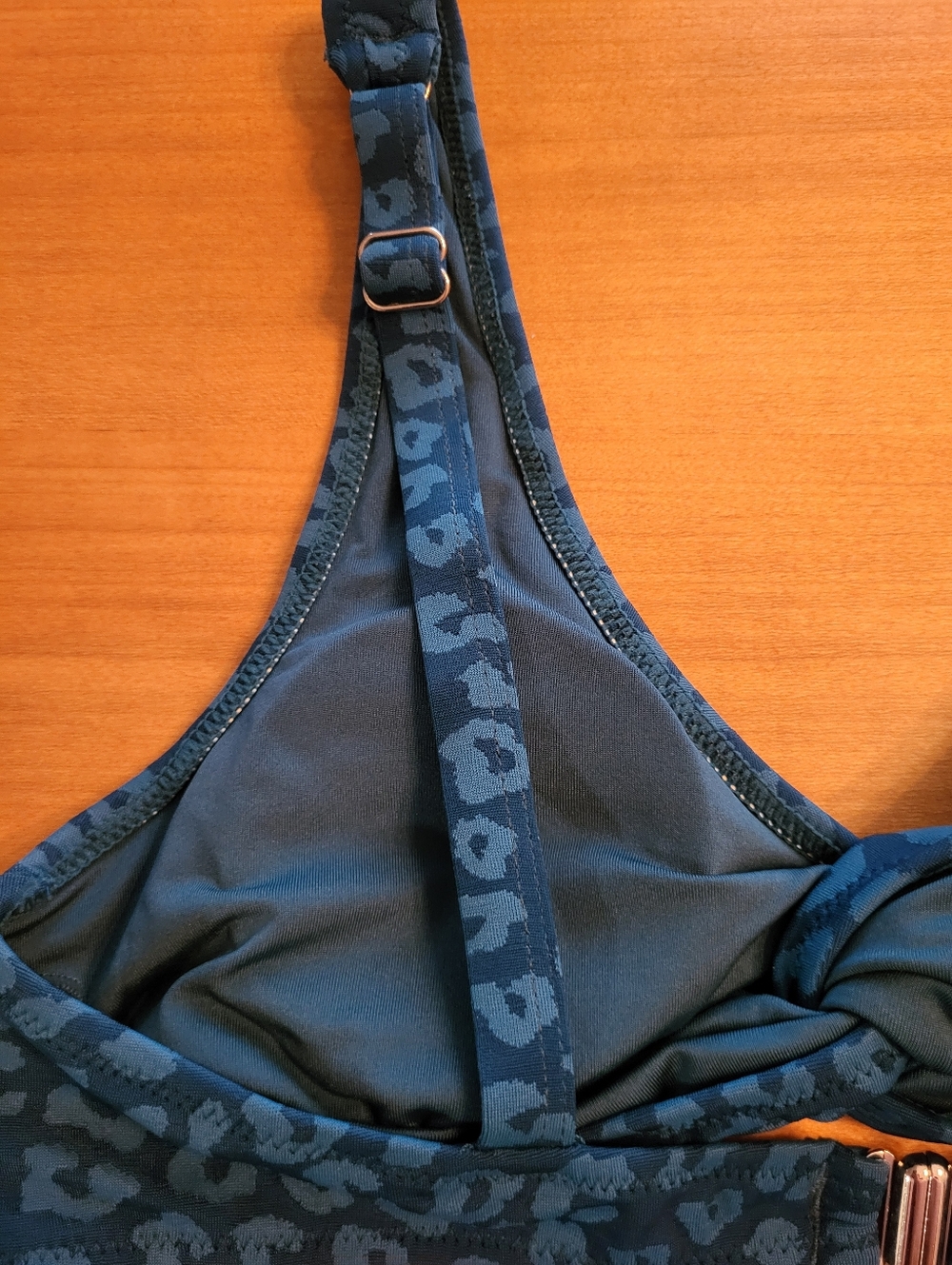 Live Life On The Beach High-Waist Blue Leopard Print Bikini Set M - Picture 6 of 8